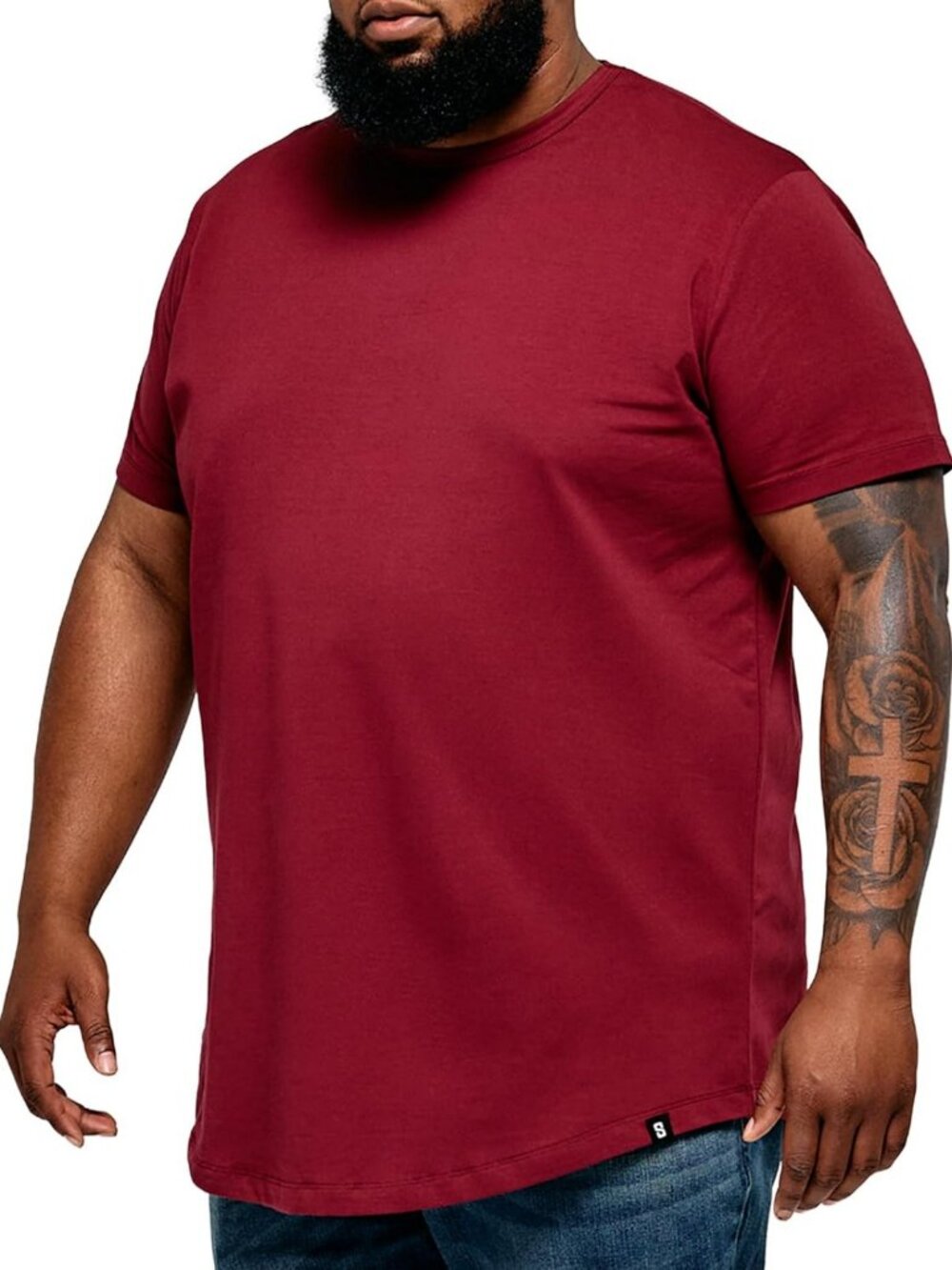 Big & Tall Men's T-Shirts - Stretch Cotton Crewneck, Sizes XL-8XL, Comfortable